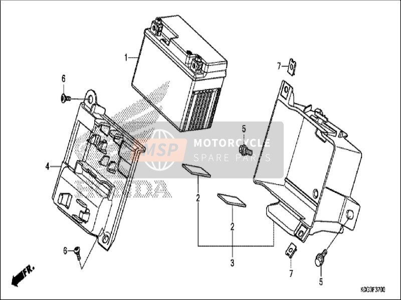 50381K0G900, Deksel, Accu, Honda, 0